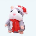 クリスマスや冬にぴったりの、柔らかくてインタラクティブな、抱きしめたくなるグレーのハムスターのぬいぐるみ。Plush Company
