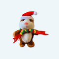 The Plush Company の、インタラクティブで柔らかく、お祝いにぴったりの、抱きしめたくなるクリスマスハムスターのぬいぐるみ