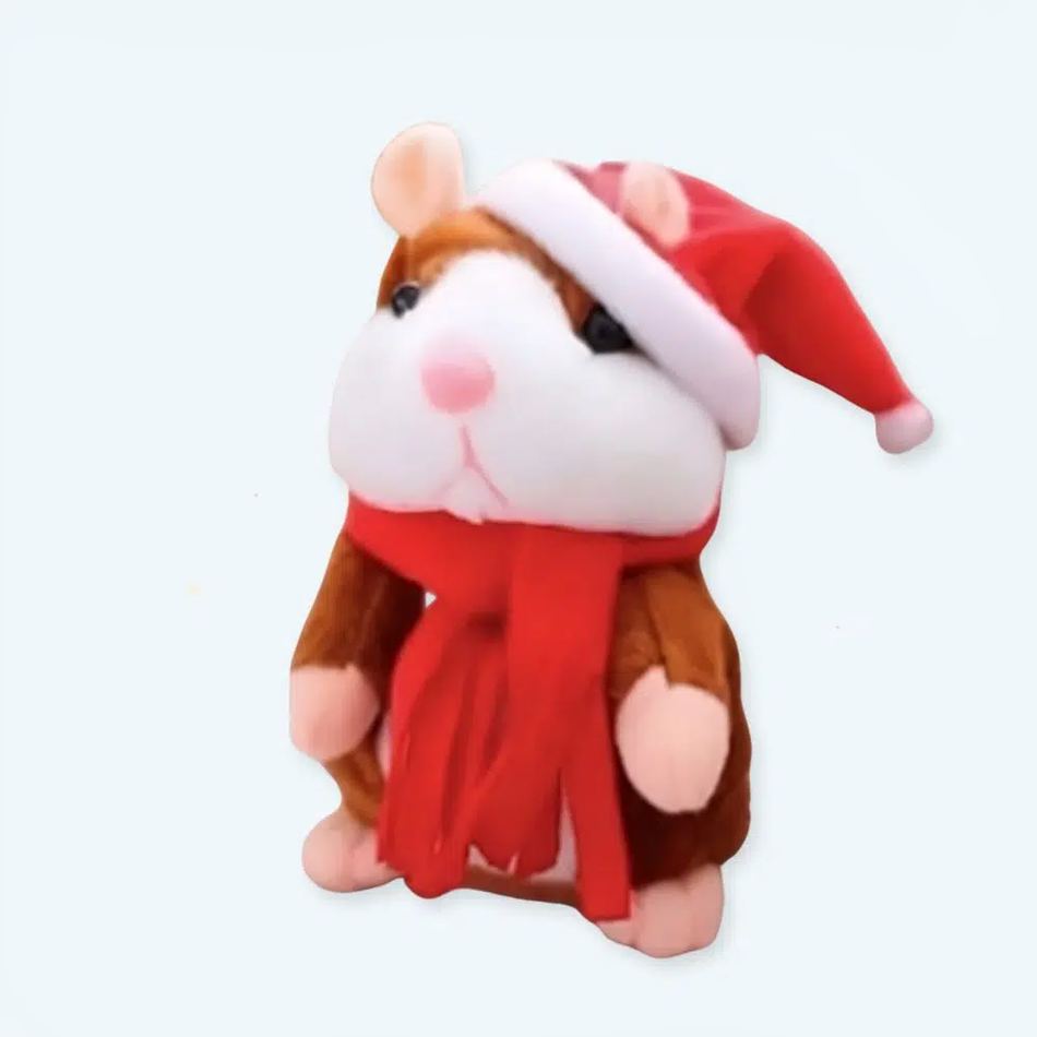 話すクリスマスハムスターのぬいぐるみ、柔らかくてお祝いにぴったり、お子様が抱きしめたくなるぬいぐるみ、The Plush Company