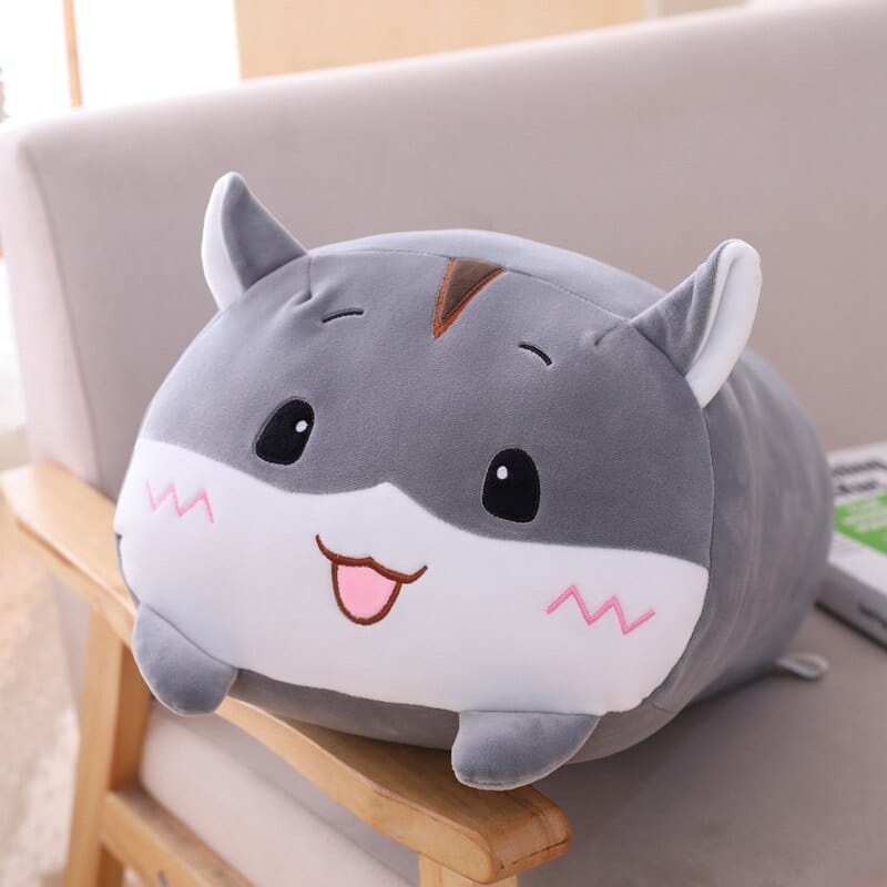 グレーのスクイッシュマロハムスターぬいぐるみ 20cm