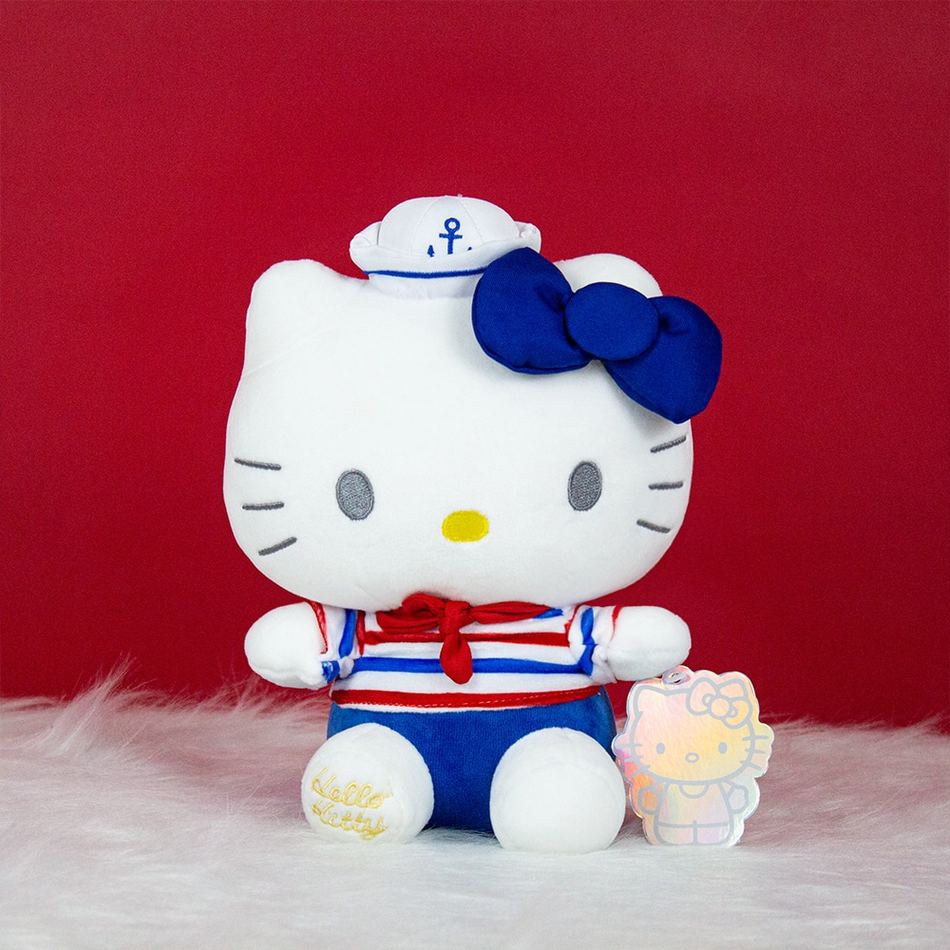 ハローキティ セーラーぬいぐるみ ソフトコットン 抱っこできる ブルー La compagnie de la peluche