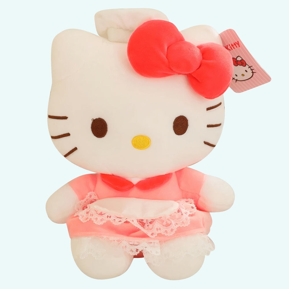ふんわりとしたピンクのハローキティのぬいぐるみ。お子様にもぴったり。Plush Company