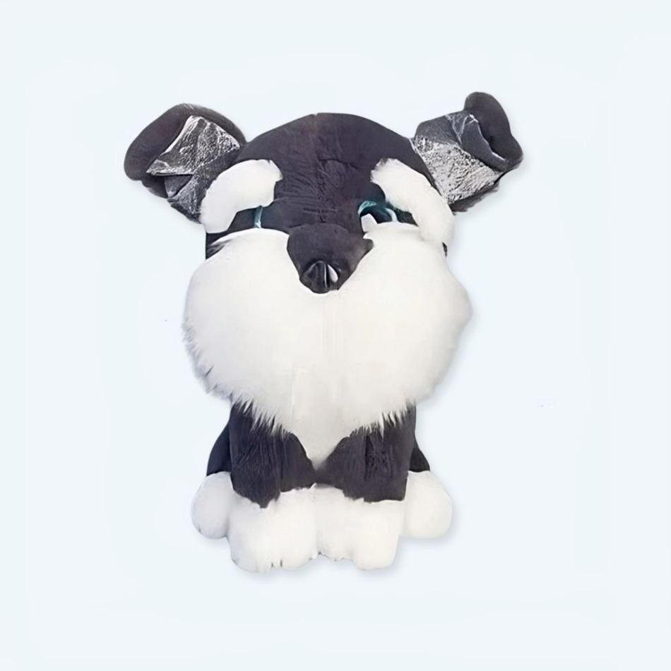 ふわふわの黒いハスキーのぬいぐるみ、柔らかくて暖かい冬のお供、The Plush Company