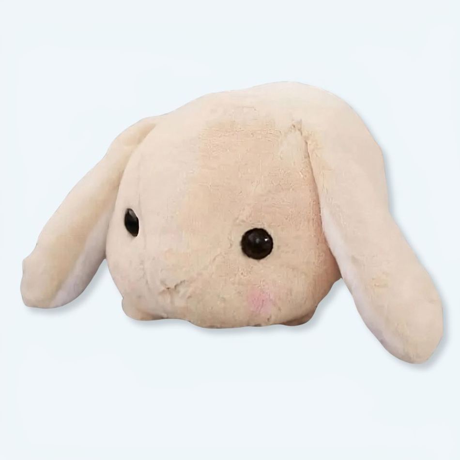 柔らかいベージュのぬいぐるみウサギの横たわった子供用、快適、La Compagnie de la Peluche製