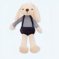 お子様の部屋の装飾に最適な、柔らかくて抱きしめたくなる青いウサギのぬいぐるみ - The Plush Company