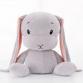 柔らかくて抱き心地の良い、かわいいウサギのぬいぐるみ（65cm / グレー）。The Plush Company