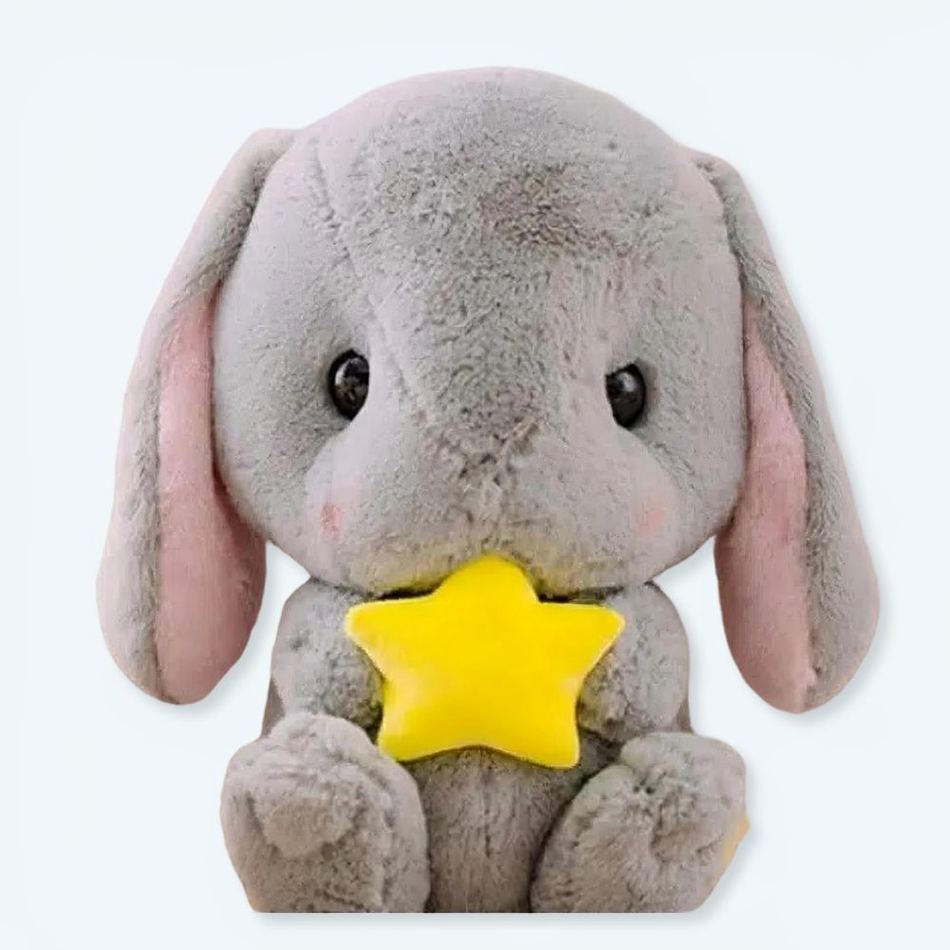 柔らかいコットン製の星型ウサギのぬいぐるみ、夜は抱きしめたくなる、20cm、The Plush Company