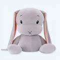 柔らかいグレーのぬいぐるみウサギ、子供用、抱きしめたくなる、動物テーマ、30cm、The Plush Company