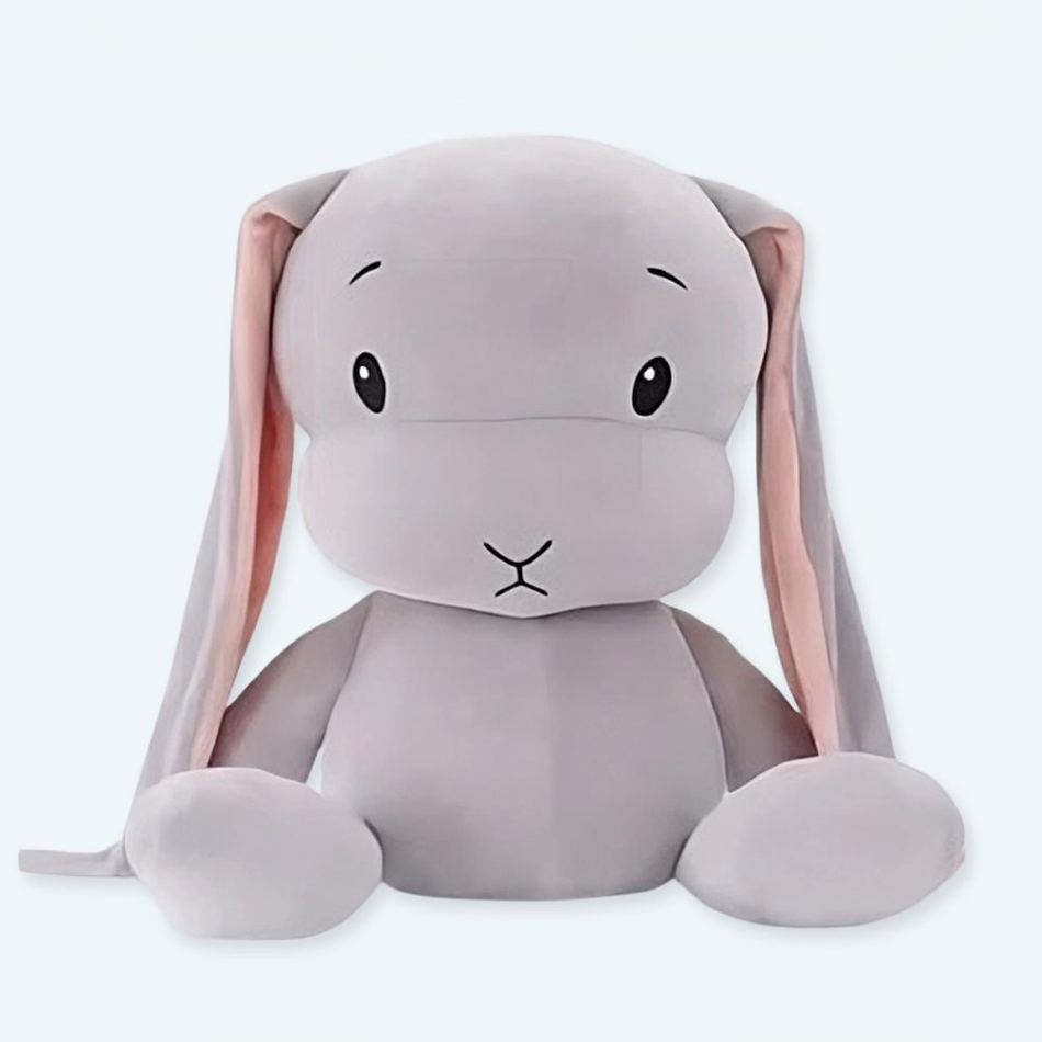 柔らかいグレーのぬいぐるみウサギ、子供用、抱きしめたくなる、動物テーマ、30cm、The Plush Company