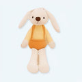 柔らかくて抱きしめたくなるような、子供用の黄色いウサギのぬいぐるみ、春、The Plush Company