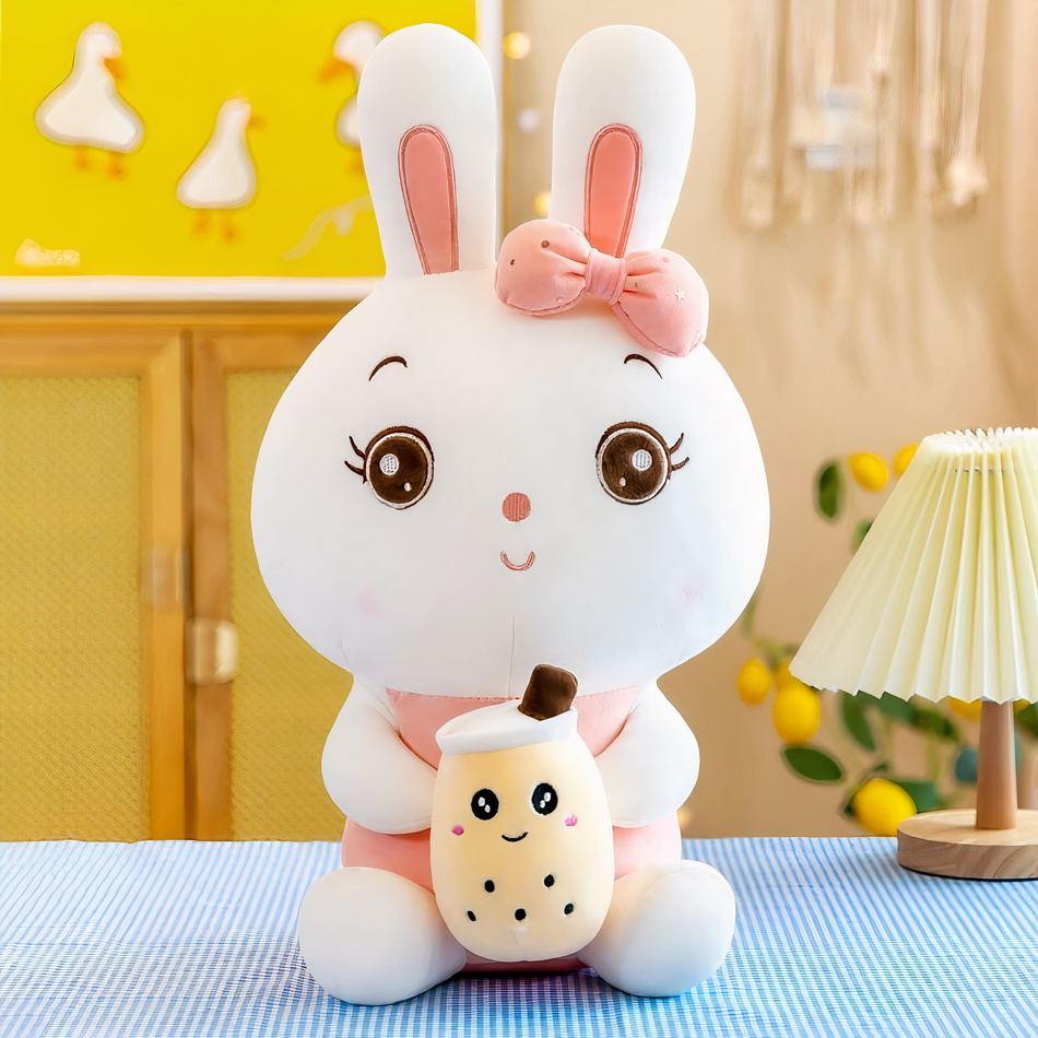 かわいいバブルティーバニーぬいぐるみ、柔らかくて抱きしめたくなる、50cm、The Plush Company