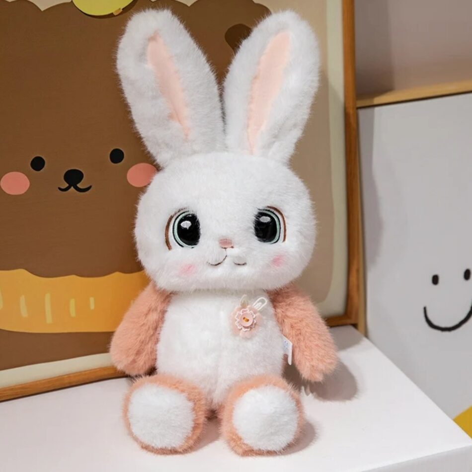 お子様が抱きしめやすい、とても柔らかいかわいいウサギのぬいぐるみ、40cm、The Plush Company