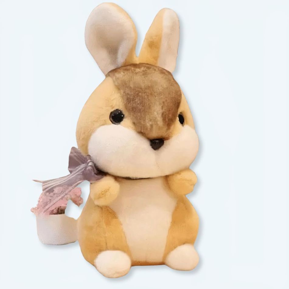 柔らかいベージュのウサギ/野ウサギのぬいぐるみ、子供用、抱きしめたくなる、30cm、The Plush Company