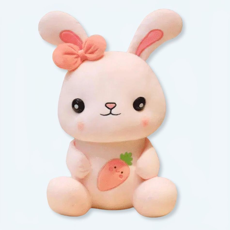 柔らかくて抱き心地の良い、子供用のピンクのウサギのぬいぐるみ、22cm、The Plush Company