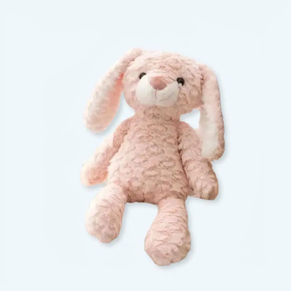 柔らかくて抱き心地の良い、子供向けのピンクのウサギのぬいぐるみ - The Plush Company