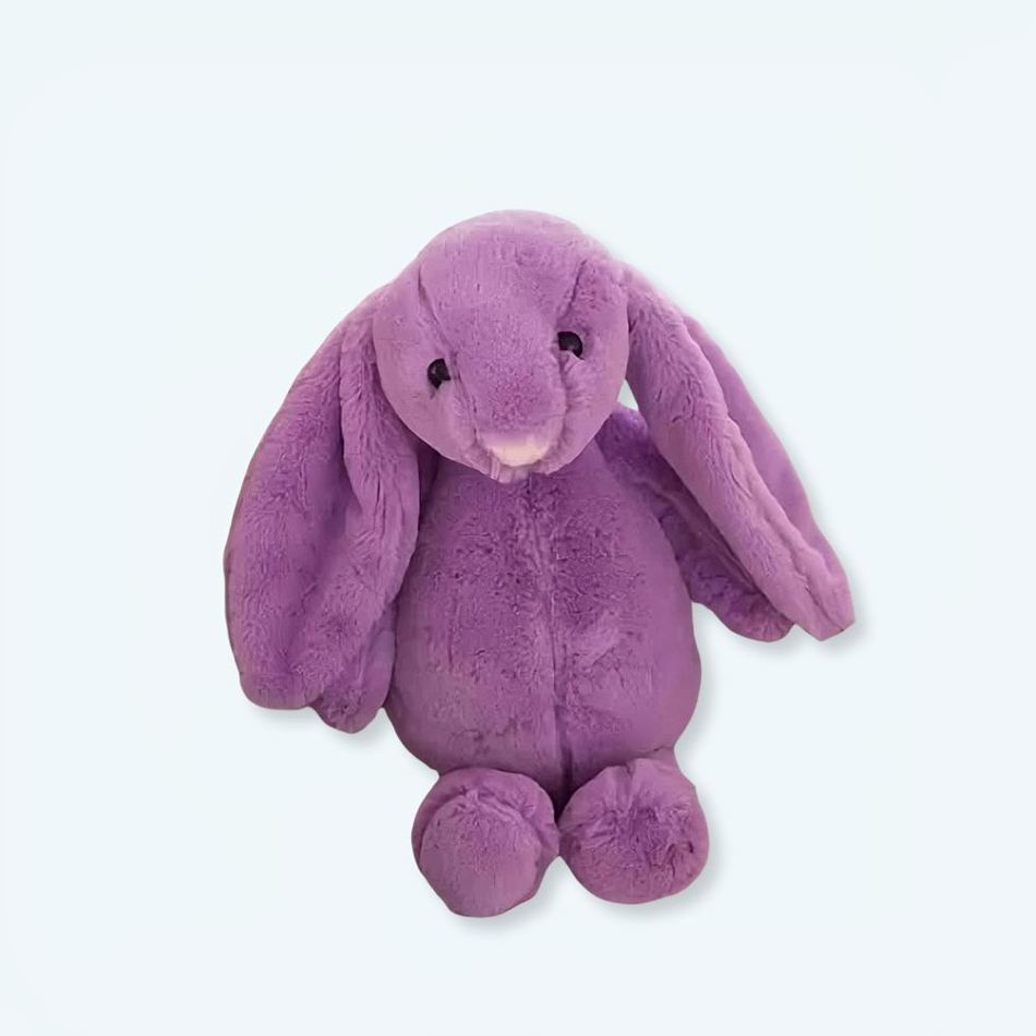柔らかくてかわいい、子供用の紫色のウサギのぬいぐるみ - The Plush Company