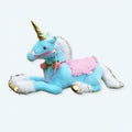 お子様の夢を叶える、巨大で柔らかい青いユニコーン馬のぬいぐるみ - The Plush Company