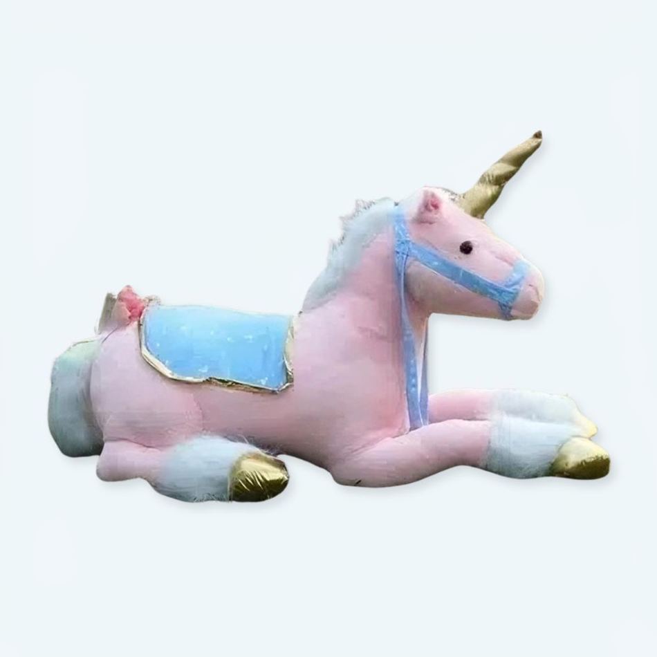 夢見るお子様のための、柔らかいピンクのユニコーン馬のぬいぐるみ - The Plush Company