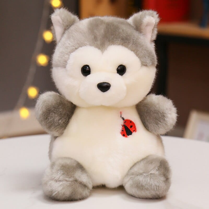 グレーハスキーウルフのぬいぐるみ
