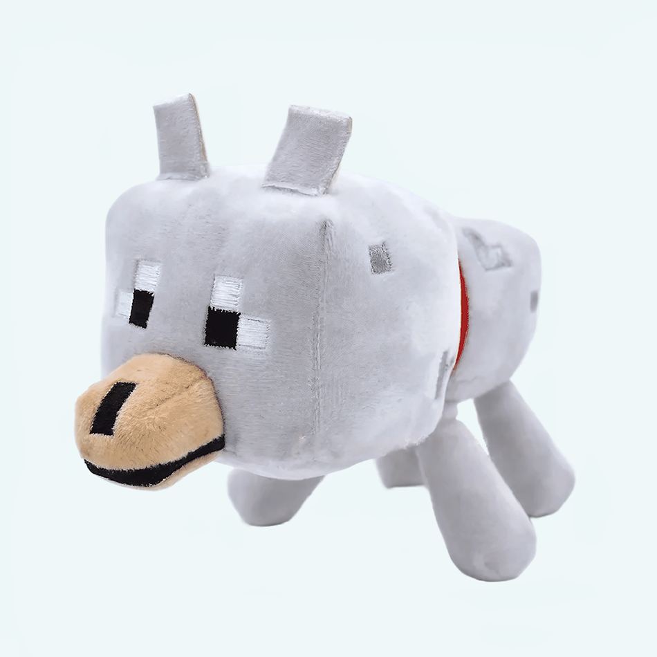 柔らかいMinecraftウルフの子供用ぬいぐるみ - The Plush Company