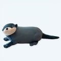 柔らかくて抱き心地の良い、子供向けの青いカワウソのぬいぐるみ、海洋テーマ、80cm、The Plush Company