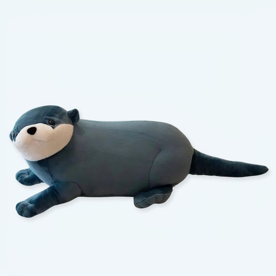 柔らかくて抱き心地の良い、子供向けの青いカワウソのぬいぐるみ、海洋テーマ、80cm、The Plush Company