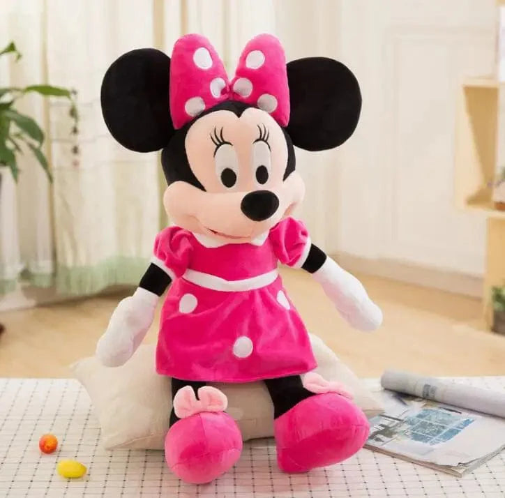 クラシックピンクのミニーマウスのぬいぐるみ、20cm
