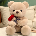 柔らかなピンクのロマンチックなテディベアのぬいぐるみ、ベージュのバレンタインデーギフト、The Plush Company