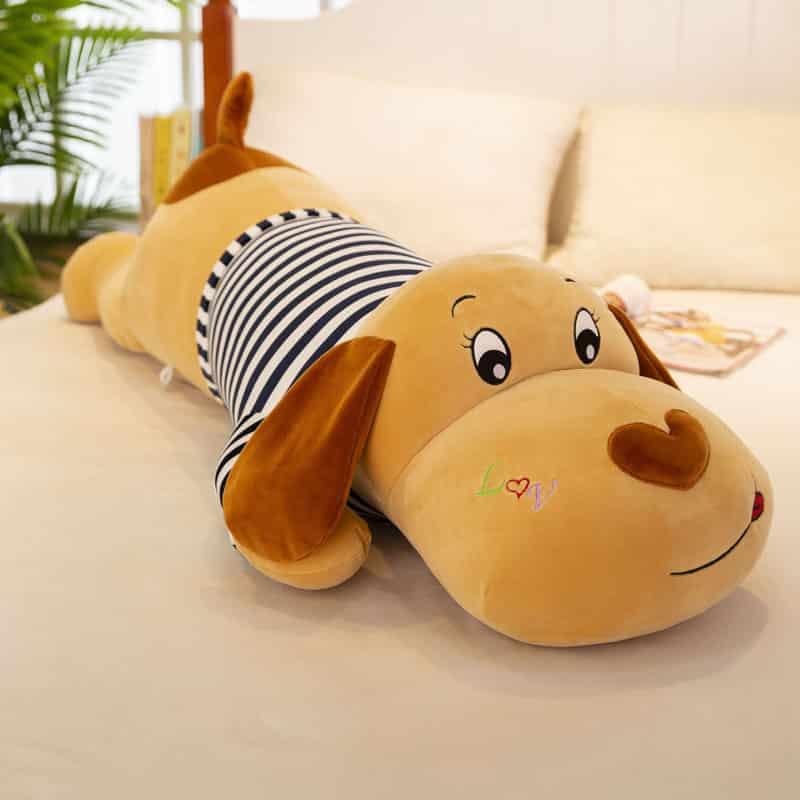 ぬいぐるみ犬用枕、カップルラブ、柔らかく、抱きしめたくなる、暖かい、100cm / ブルー、The Plush Company