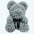 ロマンチックな装飾に最適な、柔らかく花柄のグレーのテディベア、40cm、The Plush Company