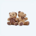 La Compagnie de la Peluche の柔らかくてかわいい茶色のクマのぬいぐるみキーチェーンアクセサリー
