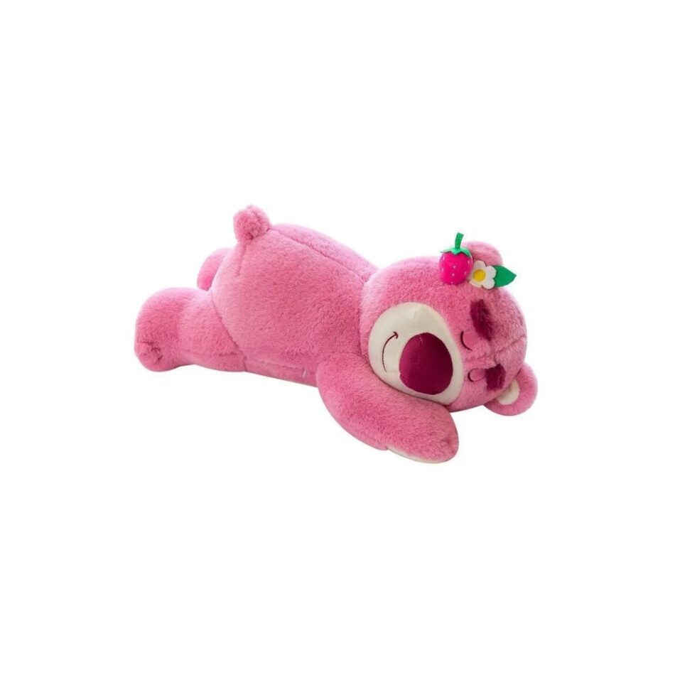 ピンクのテディベアぬいぐるみ枕、子供部屋用の柔らかい抱き枕、40cm / ピンク、The Plush Company