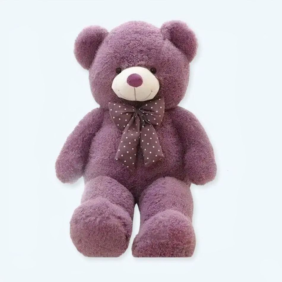 子供部屋にぴったりの、巨大で柔らかくて抱きしめたい紫色のテディベア - The Plush Company