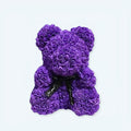 子供部屋用の柔らかい花柄の紫色のテディベア、40cm、The Plush Company