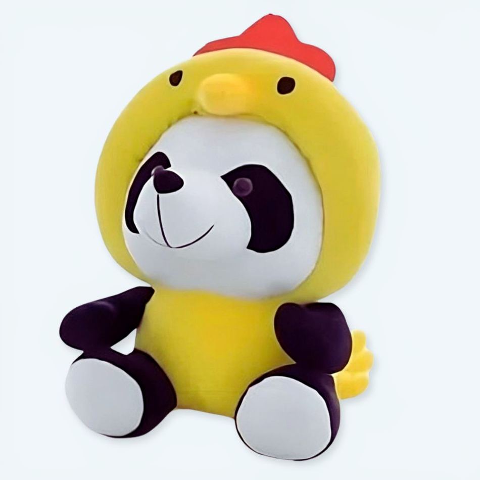 オリジナルぬいぐるみパンダチキンコスチューム、キュートで柔らかい、20cm、The Plush Company
