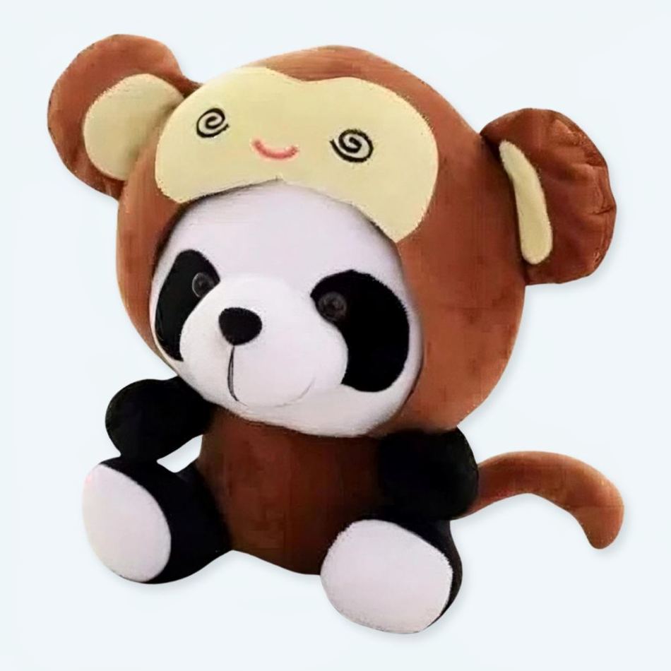 ぬいぐるみパンダモンキーコスチューム、子供用ソフトぬいぐるみ、20cm、The Plush Company