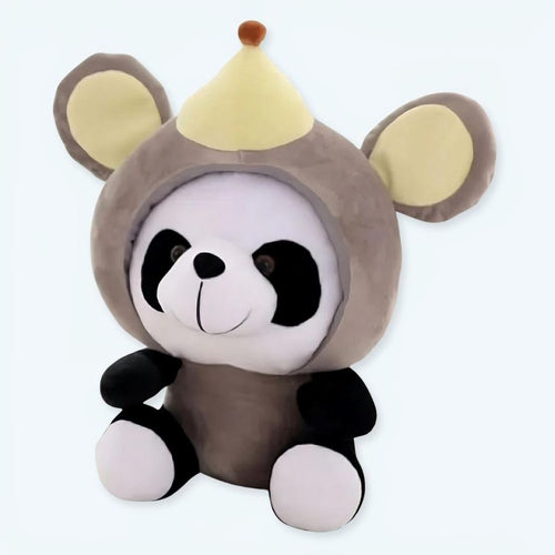 愛らしい、柔らかくて抱きしめたくなるパンダとネズミのぬいぐるみ（20cm）、La Compagnie de la Pelucheより