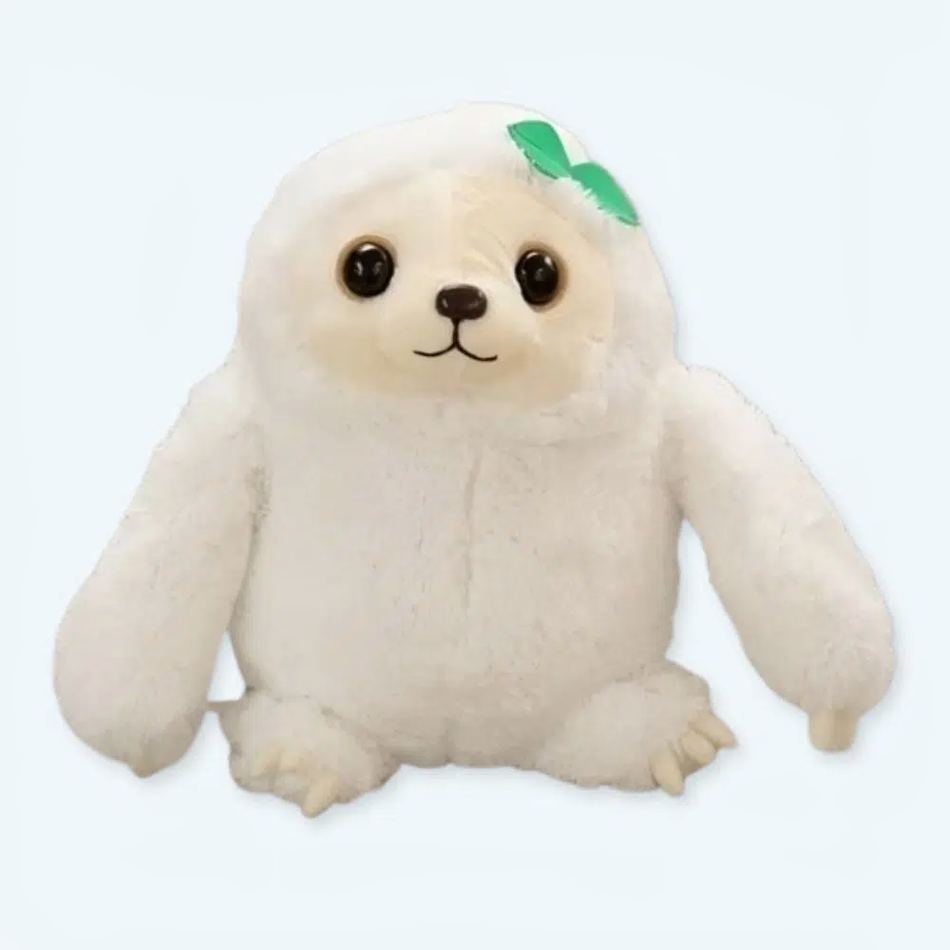 柔らかい白いナマケモノのぬいぐるみ、寝室用のかわいいペット、40cm、The Plush Company
