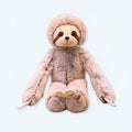 柔らかくてリアルな、ジャングルのナマケモノのぬいぐるみ（50cm）、La Compagnie de la Peluche製