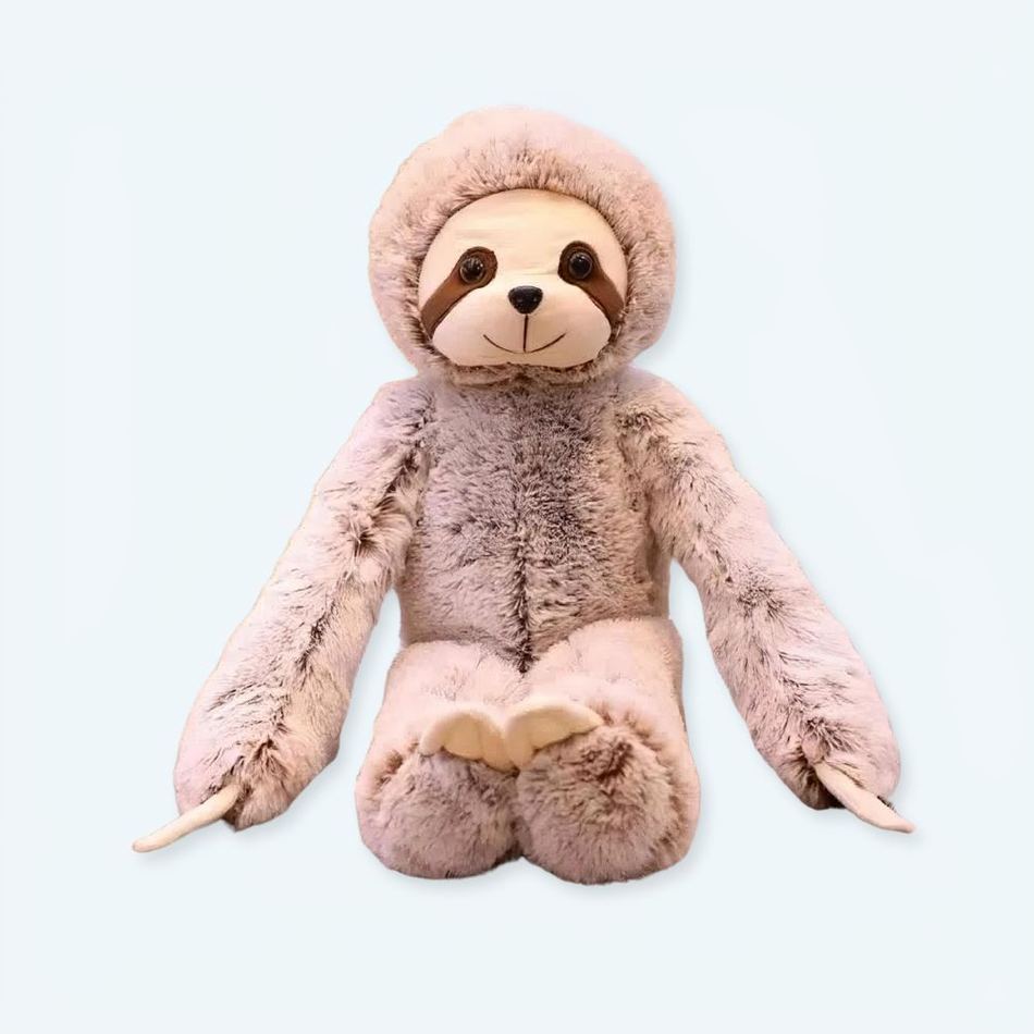 柔らかくてリアルな、ジャングルのナマケモノのぬいぐるみ（50cm）、La Compagnie de la Peluche製