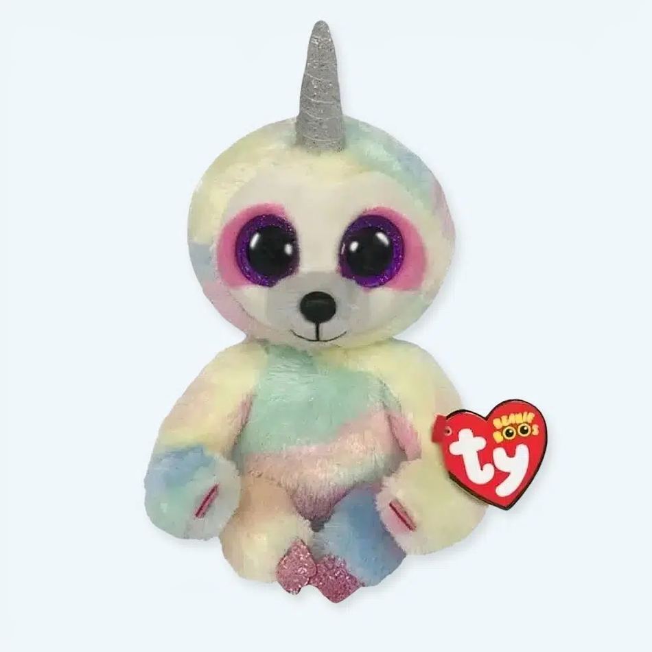 柔らかいレインボー抱きしめるユニコーンナマケモノぬいぐるみ The Plush Company
