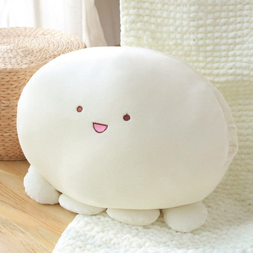 エレガントでカラフルなタコのぬいぐるみ 30cm / ホワイト