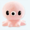 冬に抱きしめたくなるような、ふんわりとしたピンクのかわいいタコのぬいぐるみ - The Plush Company
