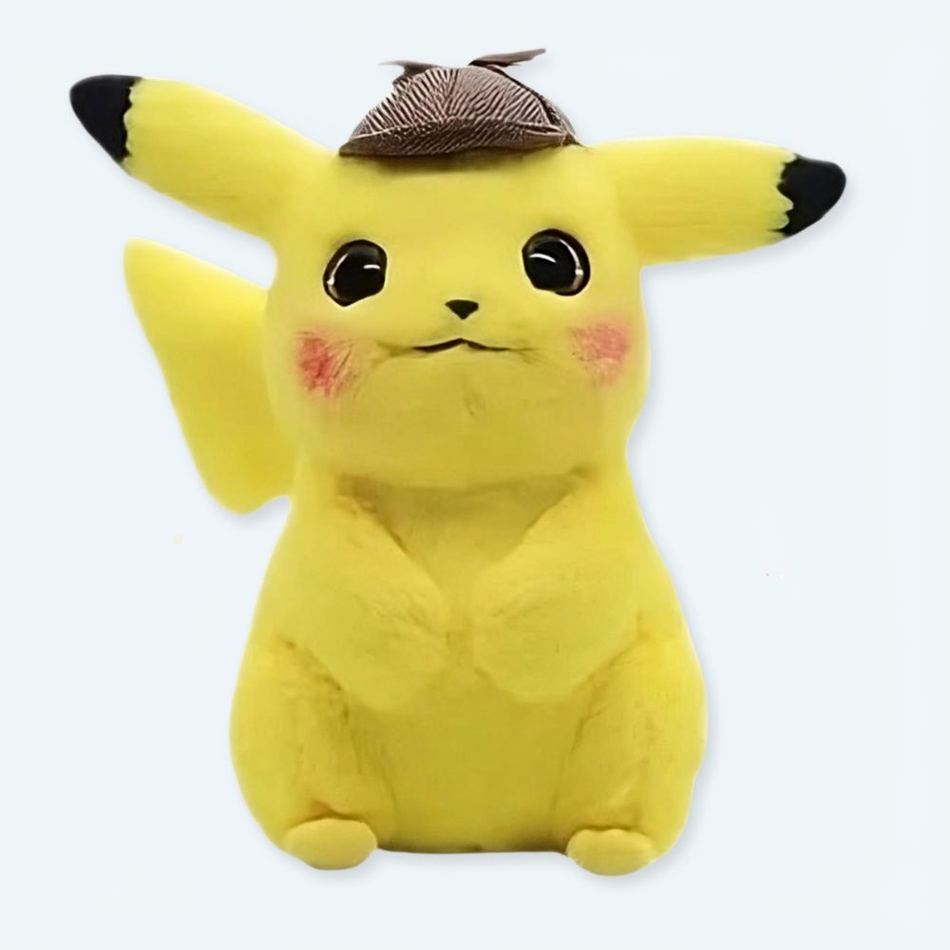 ピカチュウ探偵ぬいぐるみ、黄色、抱きしめたくなる、柔らかい、子供用、The Plush Company