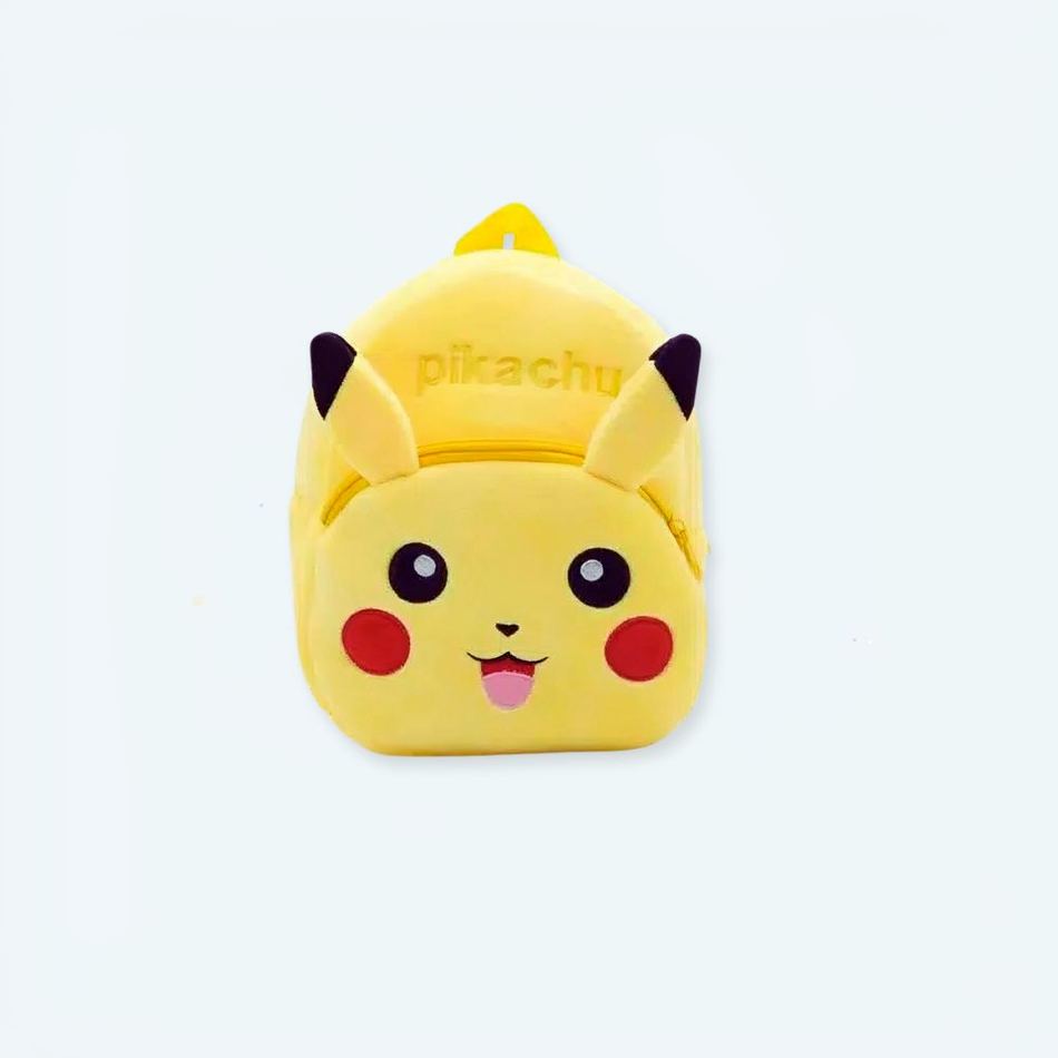 ピカチュウぬいぐるみバックパック、ソフト子供用バックパック、エレクトリックイエロー、The Plush Company