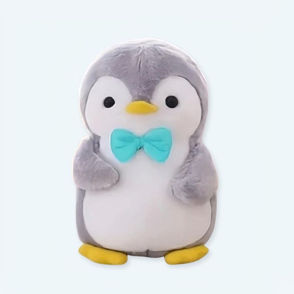 冬にぴったりの、エレガントで柔らかく、抱きしめたくなるペンギンのぬいぐるみ。お子様にぴったり。25cm。The Plush Company