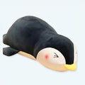 冬に抱きしめたい、柔らかい黒のフリース製ペンギンのぬいぐるみ、30cm、The Plush Company