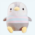 冬に抱きしめたい、柔らかい白黒ペンギンのぬいぐるみ、30cm、La Compagnie de la Peluche製