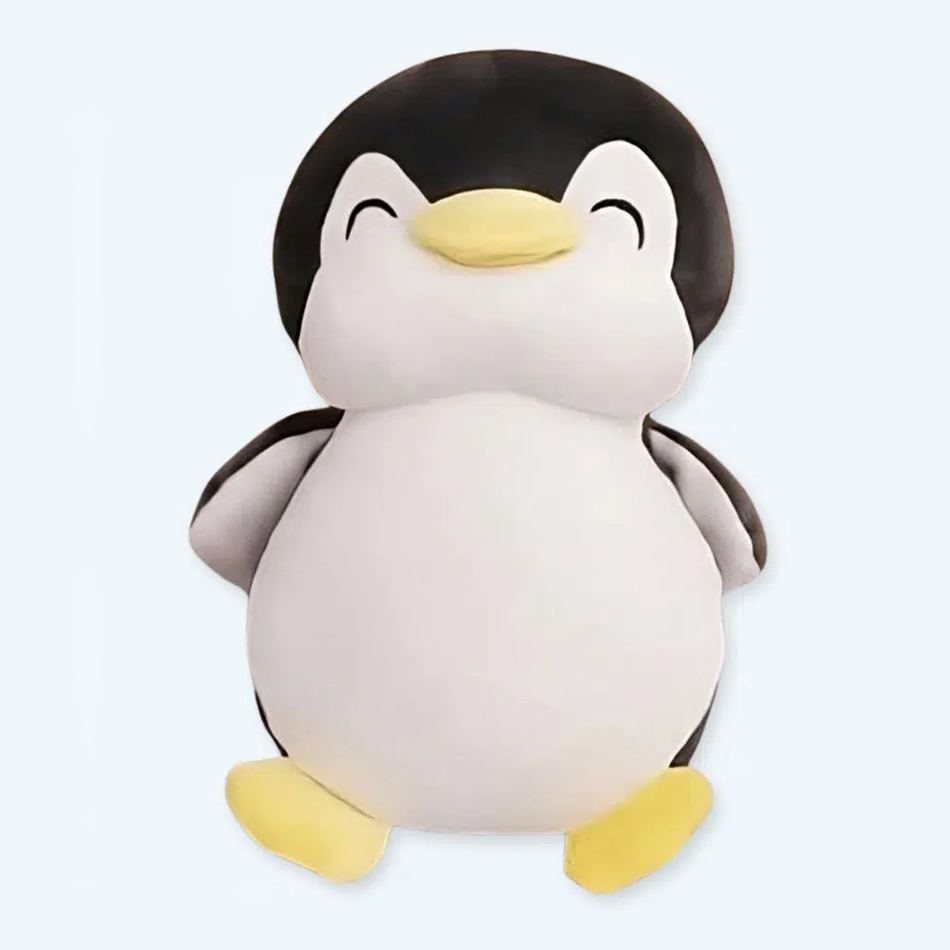 柔らかい黒ペンギンのぬいぐるみ、冬コレクション、温かい笑顔、30cm、The Plush Company