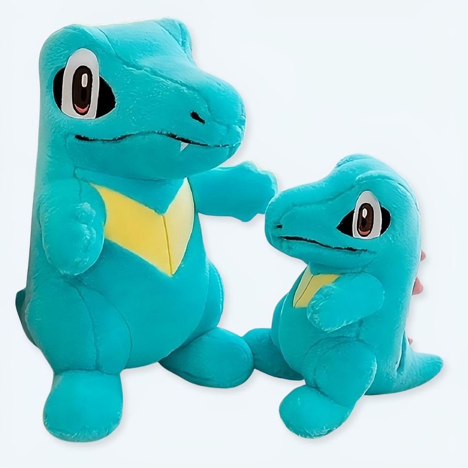 ワニノコポケモンのぬいぐるみ、柔らかくて抱きしめたくなる仲間